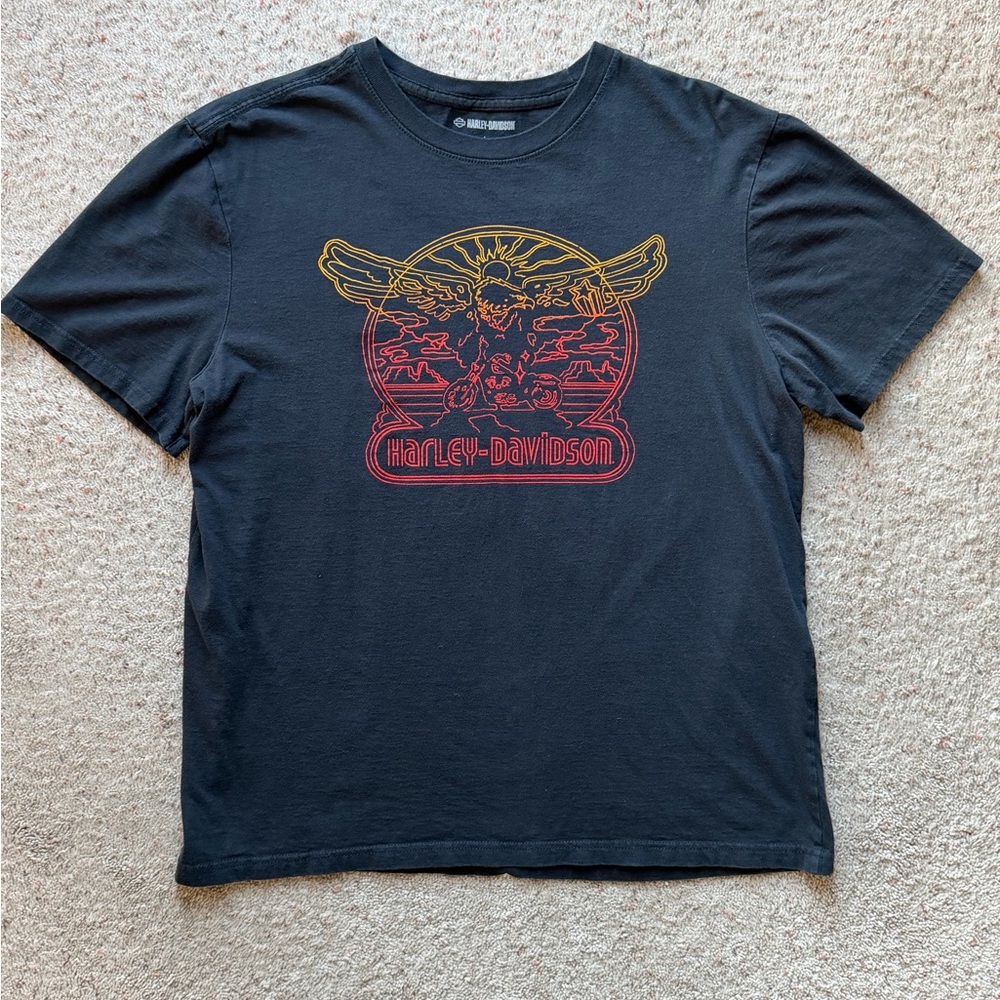 Harley-Davidson Dark Tee with Vibrant Graphic